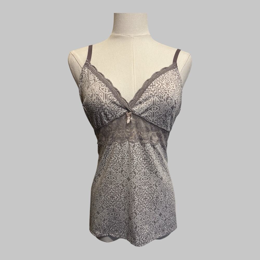 Y2K Marilyn Monroe Light‎ Purple Lace Trim Old Hollywood Glamour Cami Top Size L